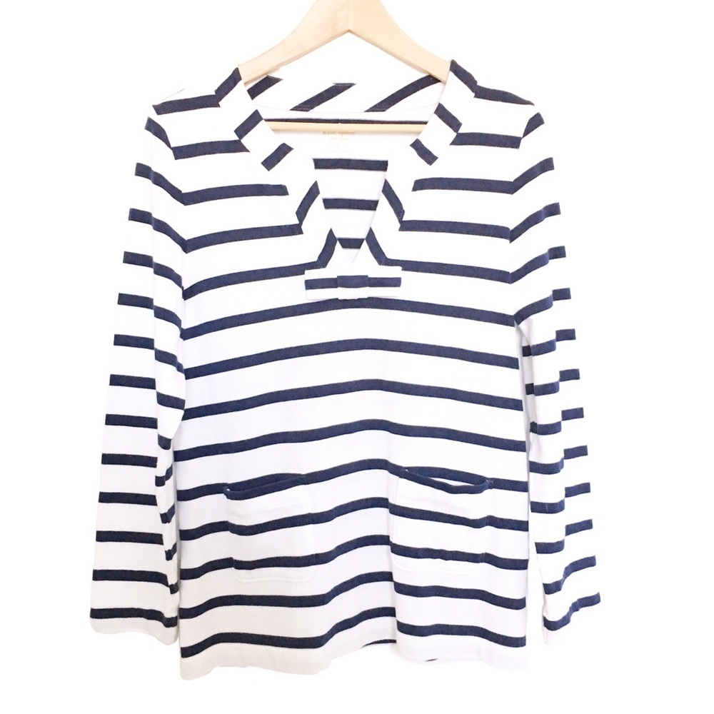 Kate Spade Striped Sweater with Bow Detail